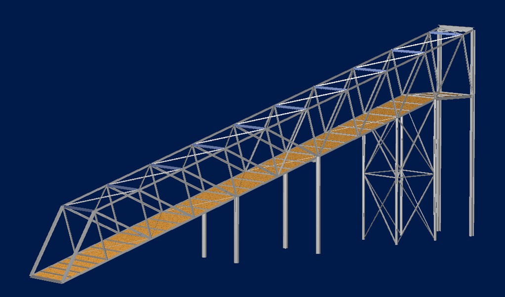 Ingeniería estructural de estructura metálica para proyecto industrial